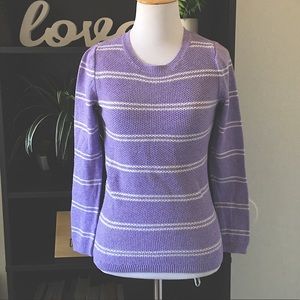 TALBOTS lavender striped sweater. 4/$35✨️SALE